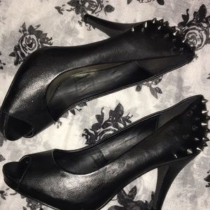 Black spike heels size 6 1/2 FERGALICIOUS BYFERGIE
